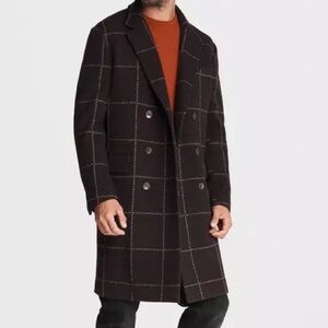 NWT Rag & Bone Wool Brown Plaid Hatchet Coat Size M